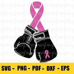 cancer svg, awareness ribbons svg, fight cancer, boxing, pink, ribbon, svg, instant download, cricut, silhouette, cuttin