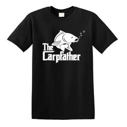 carpfather carp fishing men's t-shirt rod father carp hunter crew gift father men's t-shirt