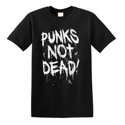 punks not dead punk skull biker glam rock band irish punk stiff rock sham t-shirt