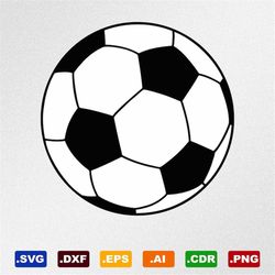 soccer ball svg, dxf, eps, ai, cdr vector files for silhouette, cricut, cutting plotter, png file