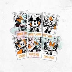 vintage halloween skeleton png, halloween characters tarot card, trick or treat, halloween magical castle mouse png bund