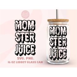 momster juice 16oz libbey glass can wrap svg, png, funny halloween libbey wrap, momster svg, halloween svg, soda can gla
