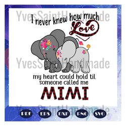 i never knew how much love my heart could hold svg, mimi svg, mimi life, mother svg, mama svg, mommy svg, mother gift, m