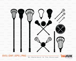 lacrosse stick svg, ball equipment field sports, game outfit uniform, silhouette, eps, dxf, clipart, svg files, png, cri