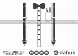 suspenders bow tie geek, aqua suspenders svg, baby bodysuit funny giftk, suspenders svg, silhouette cameo, svg file, cri