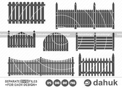 wooden fence svg, fence svg, picyet fence svg, board fence border clipart, fence divider png, cut file, for silhouette,