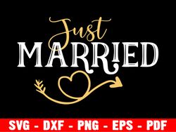 just married svg just married png just married banner svg just married shirts just married with hearts