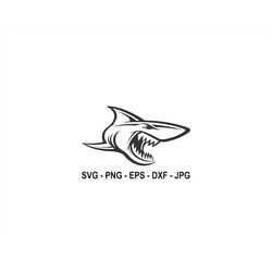 shark svg,instant download,svg, png, eps, dxf, jpg digital download