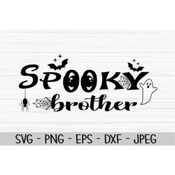 spooky brother svg, halloween svg, baby kids svg, boy svg, dxf, png, eps, jpeg, cut file, cricut, silhouette, print, ins