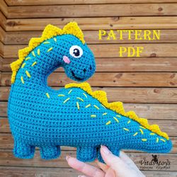 toy cute dino crochet amigurumi rag doll pattern