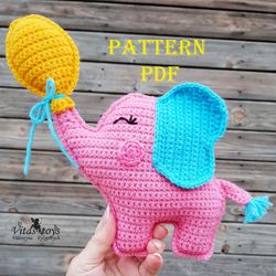 toy cute baby elephant crochet amigurumi rag doll pattern