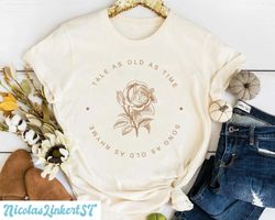 tale as old as time, vintage belle princess shirt, beauty and the beast shirt, belle rose shirt, disneyworld vacation sh