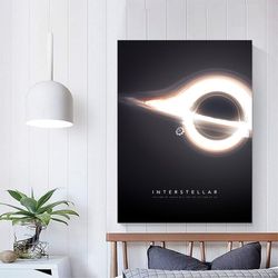 interstellar movie poster canvas wall art home decor (no frame)