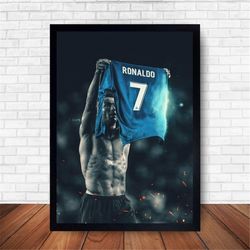 cristiano ronaldo poster canvas wall art home decor (no frame)