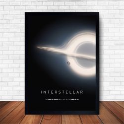 interstellar movie poster canvas wall art home decor (no frame)