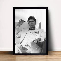 al pacino scarface tony montana movie poster canvas wall art home decor (no frame)