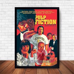 pulp fiction movie poster canvas wall art home decor (no frame)
