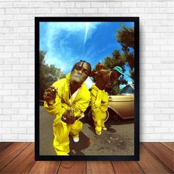 asap rocky and tyler the creator music poster canvas wall art home decor (no frame)