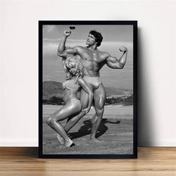 arnold schwarzenegger bodybuilding poster canvas wall art home decor (no frame)