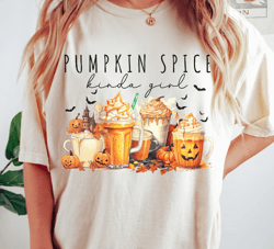 pumpkin spice kinda girl png, fall vibes sublimation design