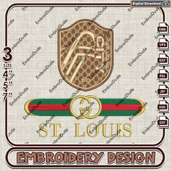 mls st louis city sc embroidered gucci embroidery design, mls embroidery files, mls team embroidery,digital download