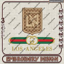 mls los angeles fc embroidered gucci embroidery design, mls embroidery files, mls team embroidery,digital download