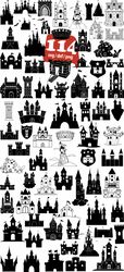 castle svg bundle, princess castle silhouette svg, castle svg