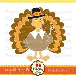 thanksgiving turkey svg, pilgrim hat turkey svg silhouette & cricut cut files dgth67