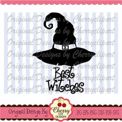 best witches svg dxf, halloween silhouette and cricut cut design digihl26 - personal and commercial use