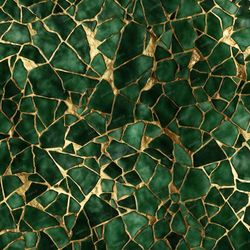 broken green tile in gold grout seamless tileable repeating pattern
