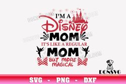 i am a disney mom svg cut files for cricut like a regular mom but more magical png image disneyland dxf