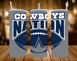 cowboys nation- 20 oz skinny tumbler wrap - sublimation design - png file