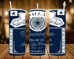 cowboys nation - 20 oz skinny tumbler wrap - sublimation design - png file