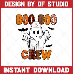 boo boo crew png sublimation design,nurse halloween png,ghost nurse with stethoscope png,boo boo crew halloween,ghost