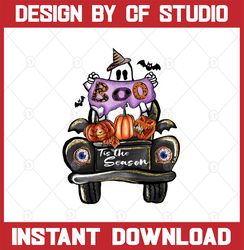 tis the season boo png, trick or treat, halloween truck png, spooky png, pumpkin truck, digital download, sublimation