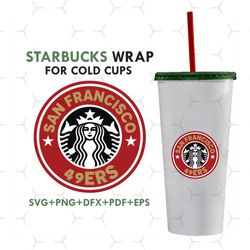 san francisco 49ers starbucks wrap svg, sport svg, san francisco 49ers svg, 49ers svg, nfl starbucks svg, 49ers starbuck