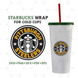 pittsburgh steelers starbucks wrap svg, sport svg, pittsburgh steelers svg, steelers svg, nfl starbucks svg, steelers st