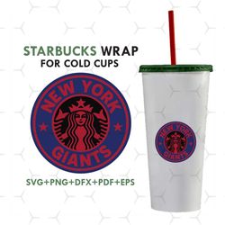 new york giants starbucks wrap svg, sport svg, new york giants svg, giants svg, nfl starbucks svg, giants starbucks wrap