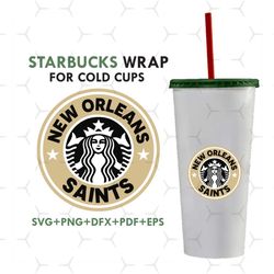 new orleans saints starbucks wrap svg, sport svg, new orleans saints svg, saints svg, nfl starbucks svg, saints starbuck