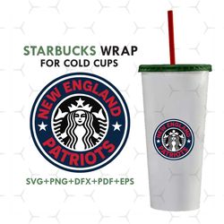 new england patriots starbucks wrap svg, sport svg, new england patriots svg, patriots svg, nfl starbucks svg, patriots