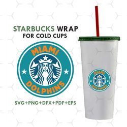 miami dolphins starbucks wrap svg, sport svg, miami dolphins svg, dolphins svg, nfl starbucks svg, dolphins starbucks wr