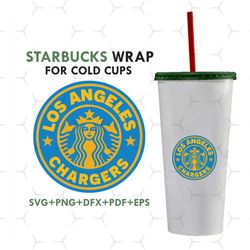 los angeles chargers starbucks wrap svg, sport svg, la chargers svg, chargers svg, nfl starbucks svg, chargers starbucks