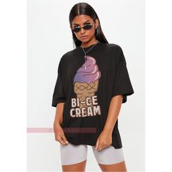 bi-ce cream tees,bisexual pride shirt bi pride pocket ice cream tshirt bi-ce cream tee,funny bisexual pride shirt , prid