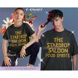 the stardop saloon food spirit | stardew valley pelican town unisex t-shirt | retro game t-shirt | rpg video game shirt