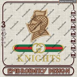 ncaa gucci bellarmine knights embroidery design, ncaa embroidery files, gu.cci embroidery, digital download