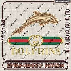 ncaa gucci jacksonville dolphins embroidery design, ncaa embroidery files, gu.cci embroidery, digital download