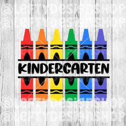 kindergarten crayons | svg | png | instant download