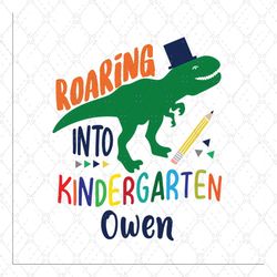 roaring into kindergarten svg files for silhouette, files for cricut, svg, dxf, eps, png instant download