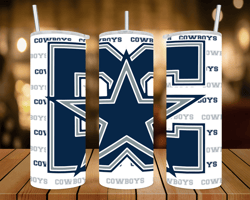 dc cowboys star - 20 oz skinny tumbler wrap - sublimation design - png file