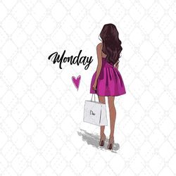 monday black queen melanin black pride svg, black girl svg, black queen svg, monday svg, black woman svg, monday lovers,